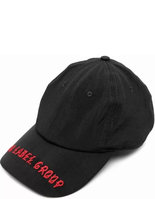44 Label Group Black Baseball Cap With Logo Embroidery In Cotton Man