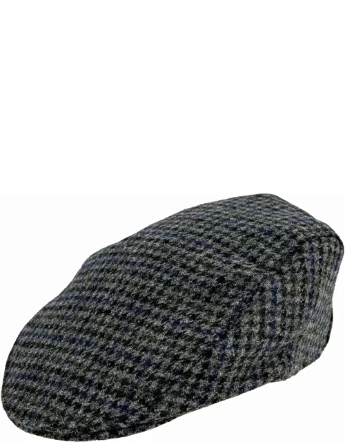 Dents Men's Abraham Moon Dogtooth Flat Cap In Graphite