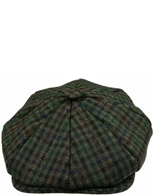 Dents Men's Abraham Moon Yorkshire Dogtooth Check Newsboy Cap In Forest