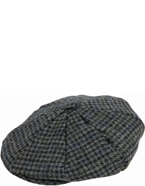Dents Men's Abraham Moon Yorkshire Dogtooth Check Newsboy Cap In Graphite