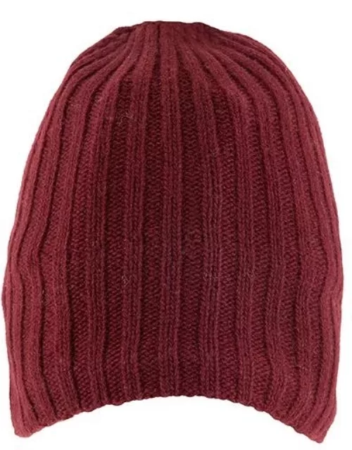 Dents Men's Lambswool Blend Knitted Beanie Hat In Burgundy