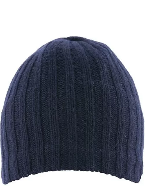 Dents Men's Lambswool Blend Knitted Beanie Hat In Navy
