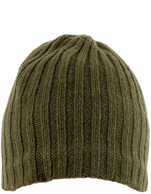 Dents Men's Lambswool Blend Knitted Beanie Hat In Sage
