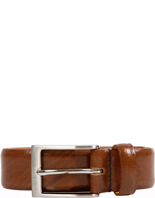 Dents Men'S Feather Edge Leather Belt In Tan