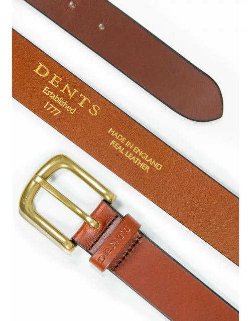 Dents Men'S Smooth Leather Belt In Brown