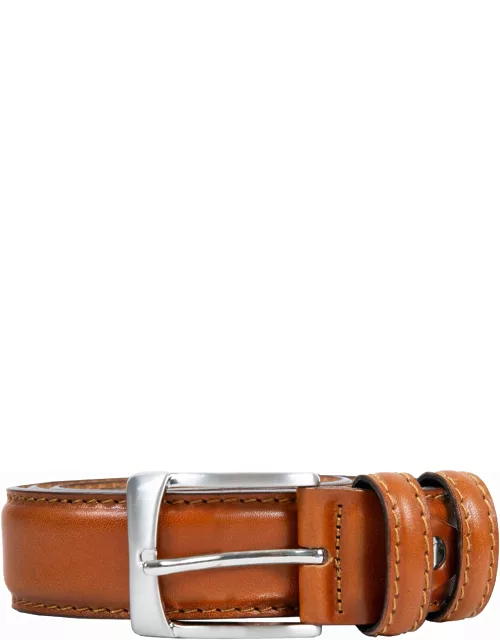 Dents Men'S Stitched Edge Leather Belt In Tan