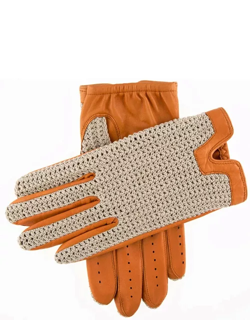 Dents Men's Crochet Back Driving Gloves In Cork