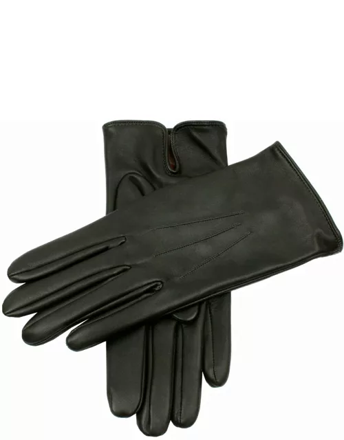 Dents Men's Silk Lined Leather Gloves In Hunter
