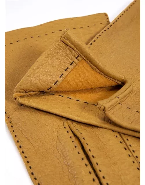 Dents Men's Handsewn Unlined Peccary Leather Gloves In Cork