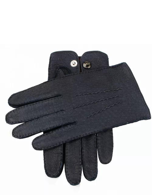 Dents Men's Handsewn Unlined Peccary Leather Gloves In Navy