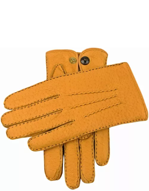 Dents Men's Handsewn Cashmere Lined Peccary Leather Gloves In Cork