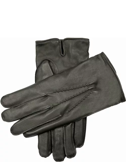 Dents Men's Camel Hair Lined Leather Gloves In Grey (Blue)