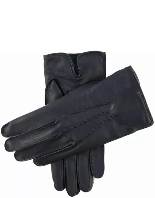 Dents Men's Camel Hair Lined Leather Gloves In Navy (Blue)