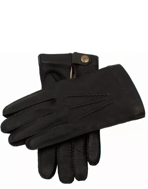 Dents Men'S Heritage Handsewn Cashmere-Lined Deerskin Leather Gloves In Black