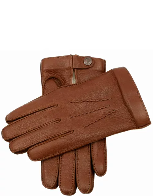 Dents Men'S Heritage Handsewn Cashmere-Lined Deerskin Leather Gloves In Havana
