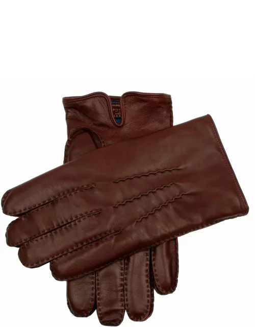 Dents Men's Handsewn Cashmere Lined Leather Gloves In Eng Tan (Pine)