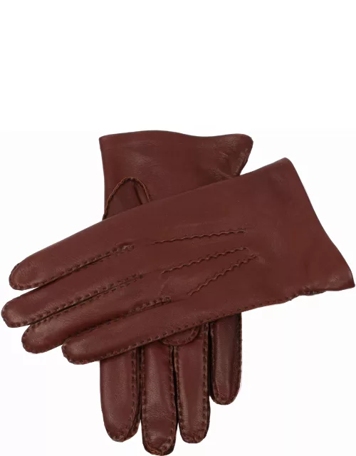 Dents Men'S Heritage Handsewn Silk-Lined Leather Gloves In English Tan