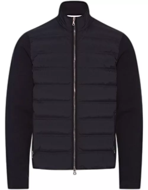 Wallace Merino - Navy Down Quilted Jacket