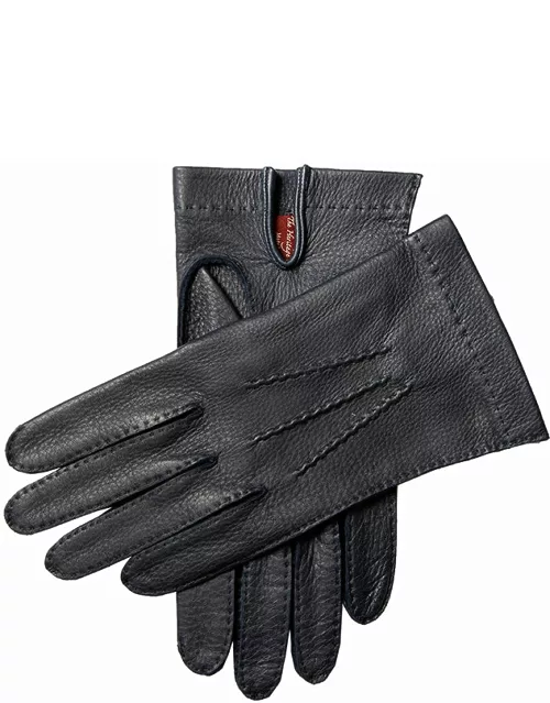 Dents Men's Handsewn Unlined Deerskin Leather Gloves In Navy