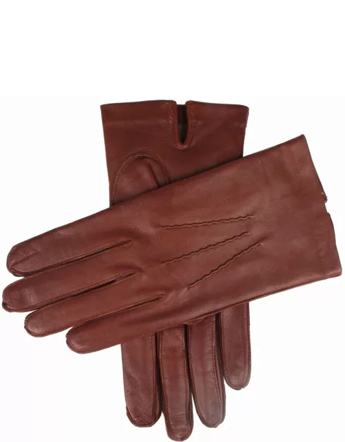 Dents Men's Silk Lined Leather Gloves In English Tan