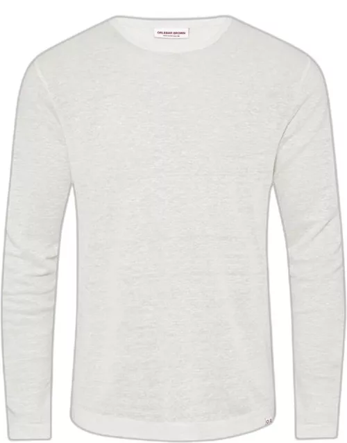 Ob Classic Linen - Sea Mist Chain Stitch Classic Fit Long-Sleeve T-shirt