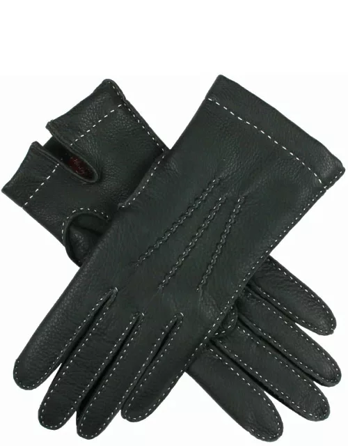 Dents Women's Cashmere Lined Deerskin Leather Gloves In Hunter