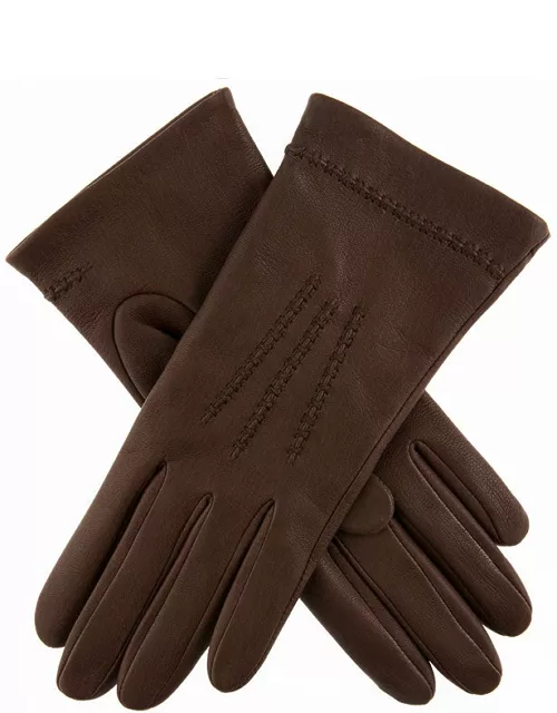Dents Women's Silk Lined Leather Gloves In Mocca