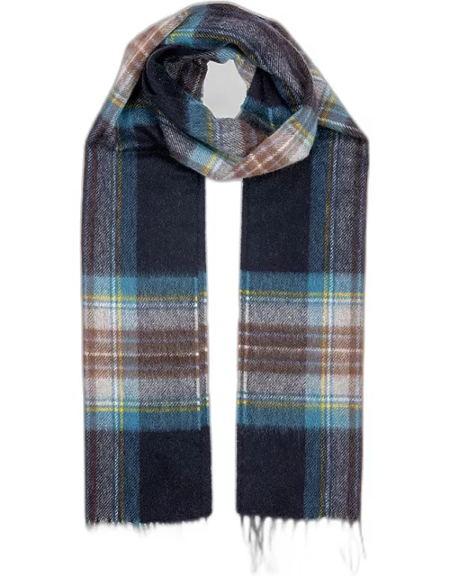 Dents Tartan Cashmere Scarf With Gift Box In Holyrood