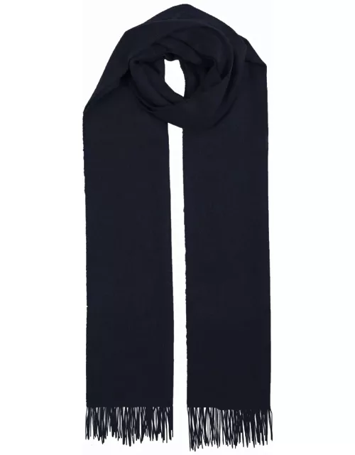 Dents Plain Cashmere Scarf With Gift Box In Navy
