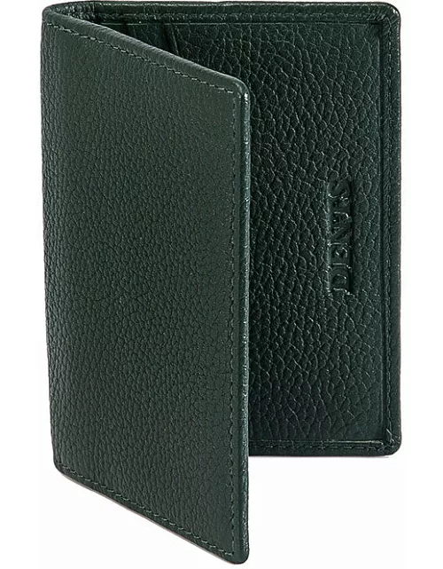 Dents Pebble Grain Leather Card Holder With Rfid Blocking Protection In Bottle Green