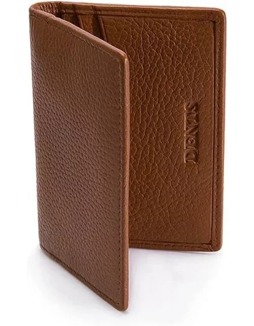 Dents Pebble Grain Leather Card Holder With Rfid Blocking Protection In Cognac