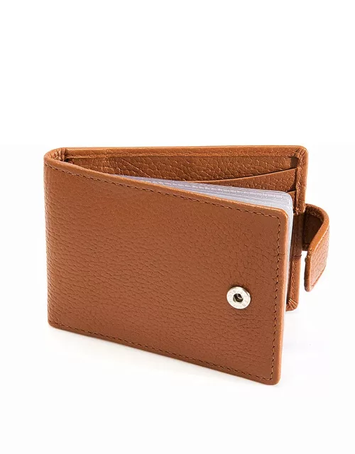 Dents Pebble Grain Leather Credit Card Holder With Rfid Blocking Protection In Cognac