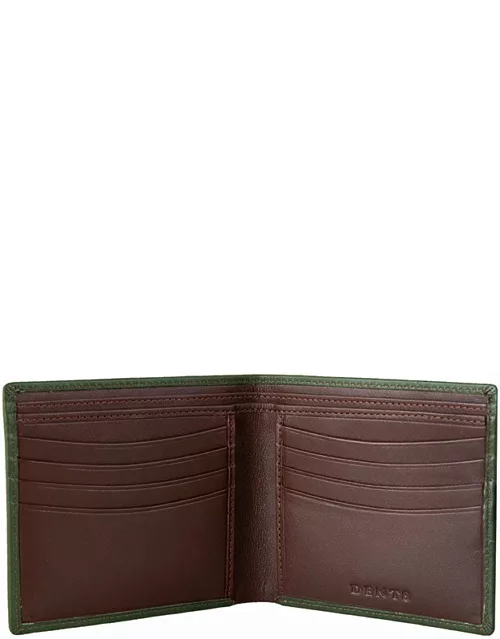 Dents Smooth Nappa Leather Billfold Wallet With Rfid Blocking Technology In Olive/english Tan