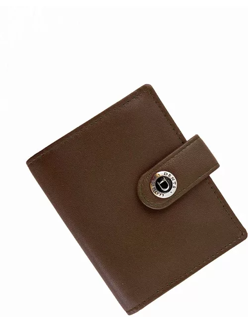Dents Smooth Nappa Leather Business Card Holder With Rfid Blocking Technology In English Tan/olive