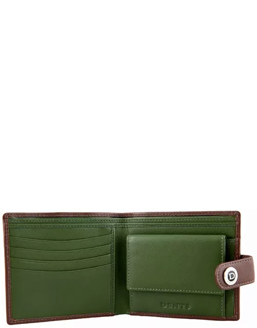 Dents Smooth Nappa Leather Billfold Wallet With Rfid Blocking Technology In English Tan/olive