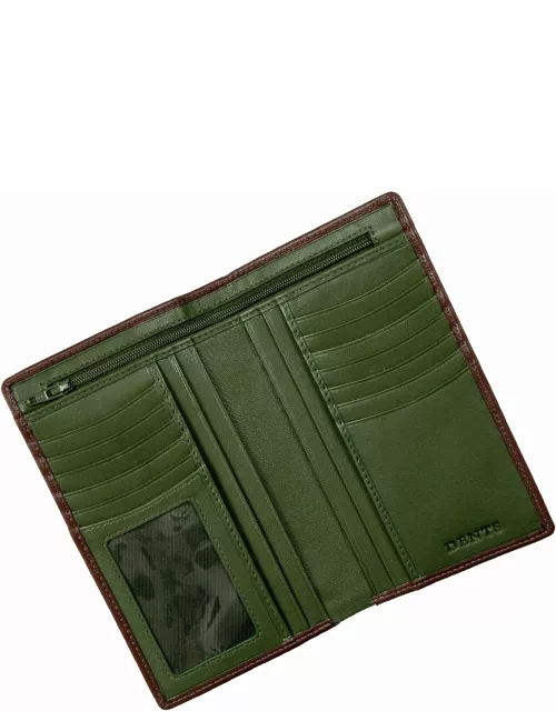 Dents Smooth Nappa Leather Jacket Wallet With Rfid Blocking Technology In English Tan/olive