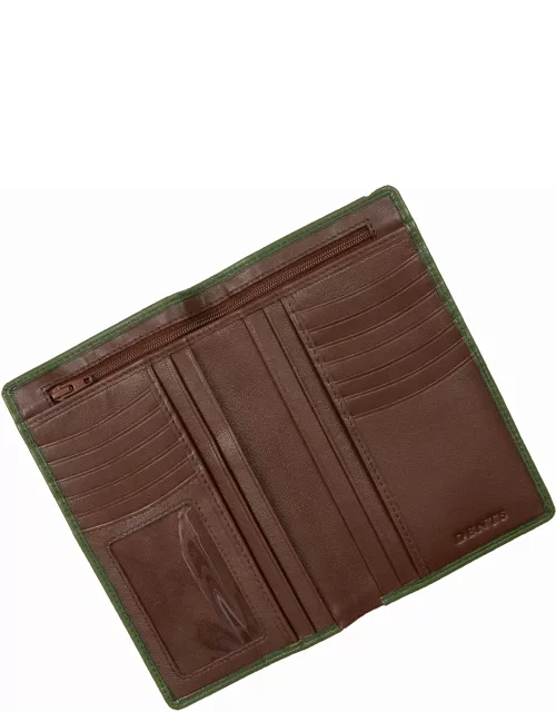 Dents Smooth Nappa Leather Jacket Wallet With Rfid Blocking Technology In Olive/english Tan