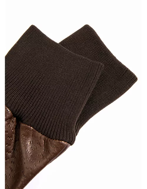 Dents Women's Fleece Lined Left Hand Leather Shooting Gloves In Brown