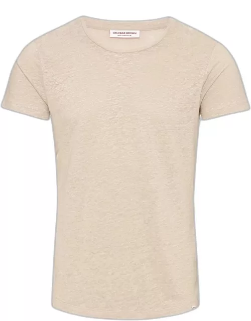 Ob-T Linen - Pebble Tailored Fit Crewneck Linen T-shirt