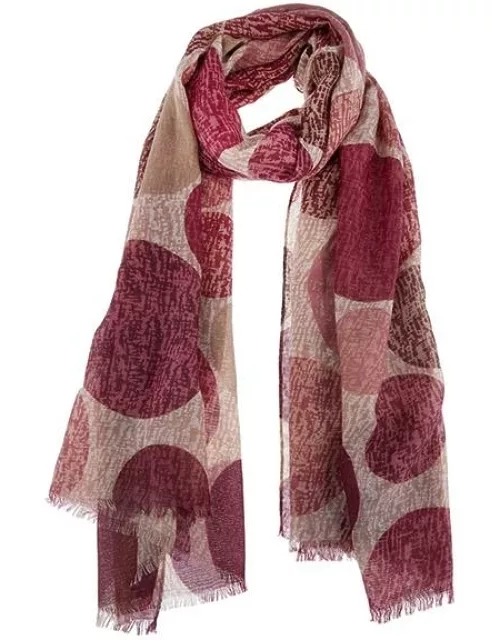 Dents Women's Circle Print Scarf In Rose