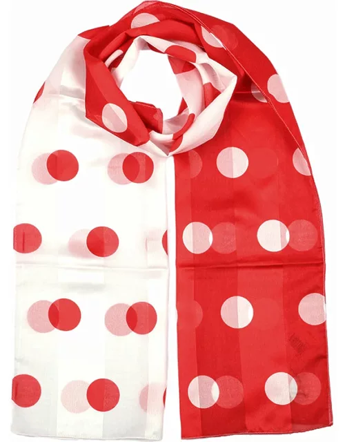 Dents Women's Large Spot Print Scarf In Red