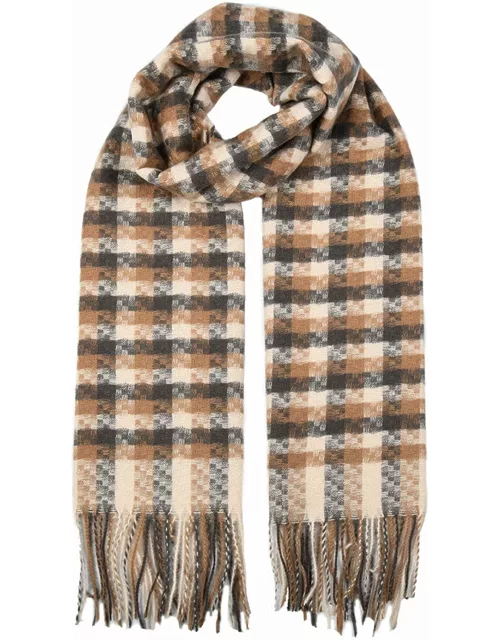 Dents Women'S Lightweight Check Scarf In Natura