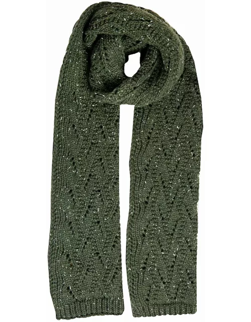 Dents Women's Lace Knit Scarf In Olive