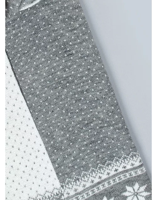Dents Women's Snowflake Knitted Scarf In Dove Grey/winter White