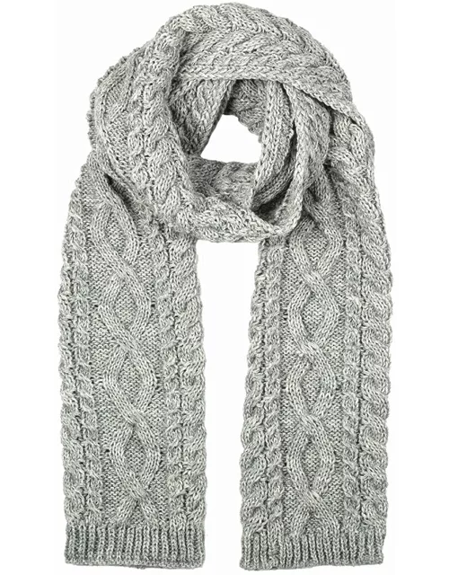 Dents Women'S Classic Cable Knit Scarf In Dove Grey