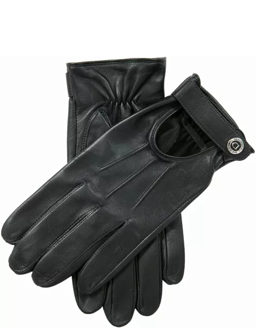 Dents Men'S Leather Driving Gloves With Wristwatch Cut-Out In Black
