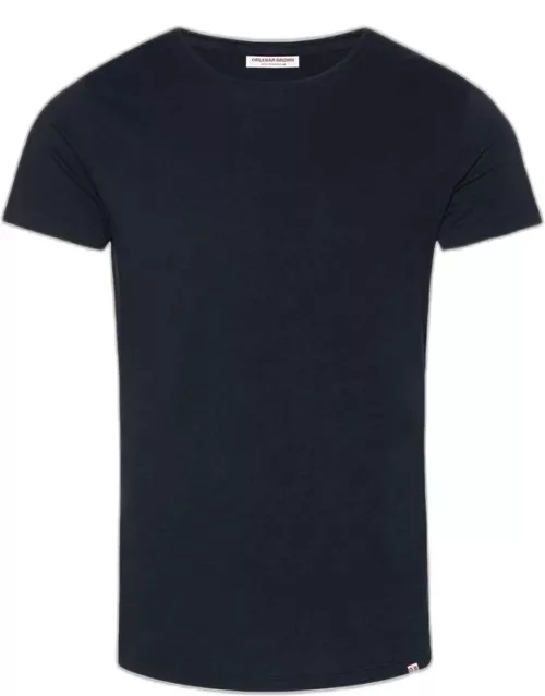 Ob-T - Navy Tailored Fit Crew Neck T-Shirt