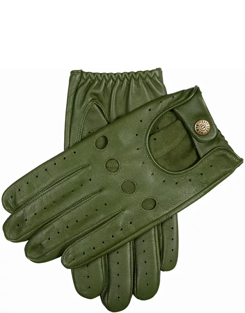 Dents Men's Classic Leather Driving Gloves In Lincoln Green