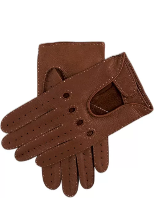 Dents Men's Deerskin Leather Driving Gloves In Havana