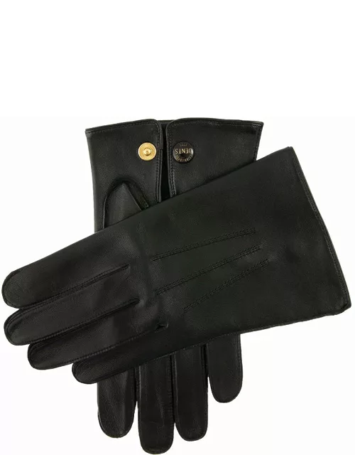 Dents Men's Unlined Leather Officers Gloves In Black